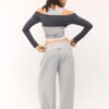 Pantalones jogger tipo globo de tacto suave con cintura remangada Pantalones jogger tipo globo de tacto suave con cintura remangada