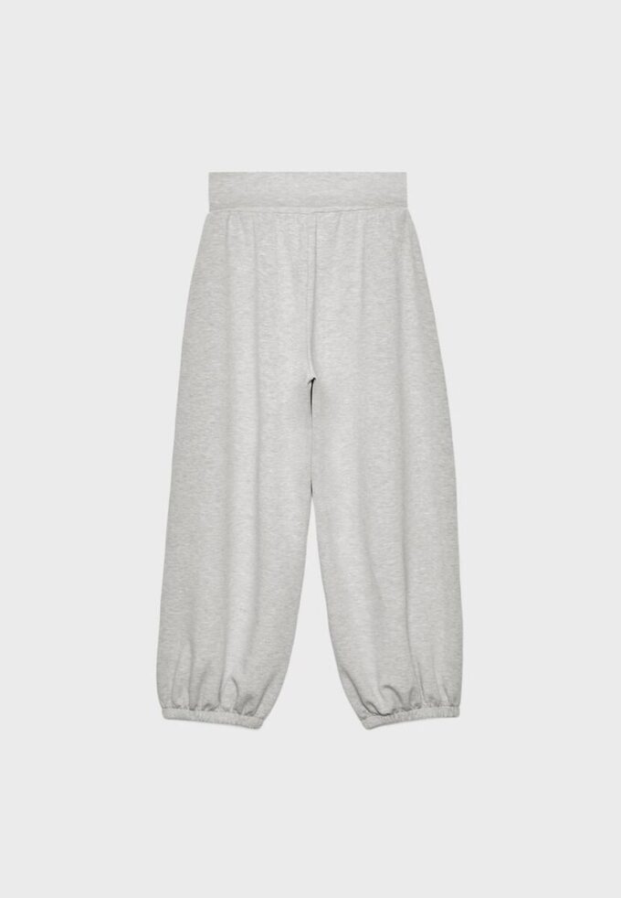 Pantalones jogger tipo globo de tacto suave con cintura remangada Pantalones jogger tipo globo de tacto suave con cintura remangada