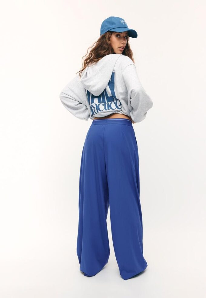 Pantalones joggers palazzo con cintura elástica de tacto suave Pantalones joggers palazzo con cintura elástica de tacto suave