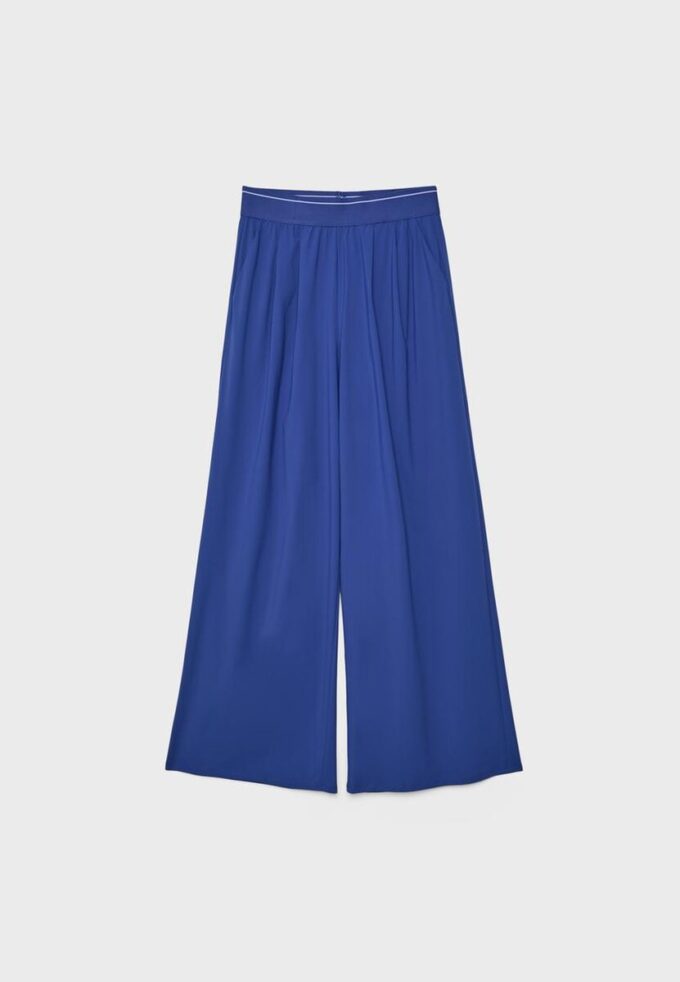 Pantalones joggers palazzo con cintura elástica de tacto suave Pantalones joggers palazzo con cintura elástica de tacto suave