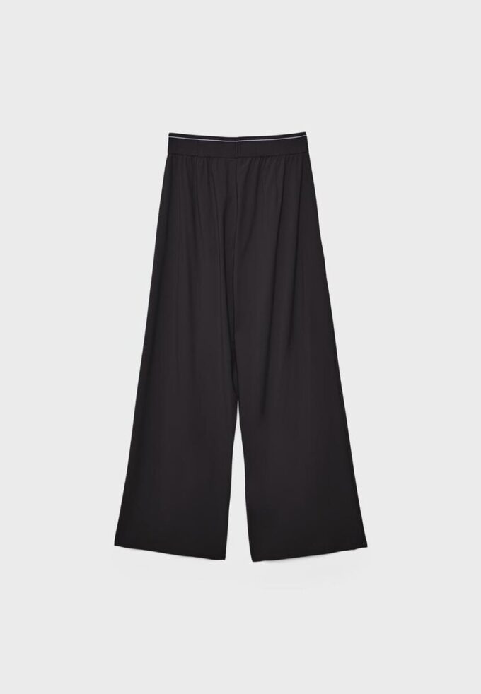 Pantalones joggers palazzo con cintura elástica de tacto suave Pantalones joggers palazzo con cintura elástica de tacto suave