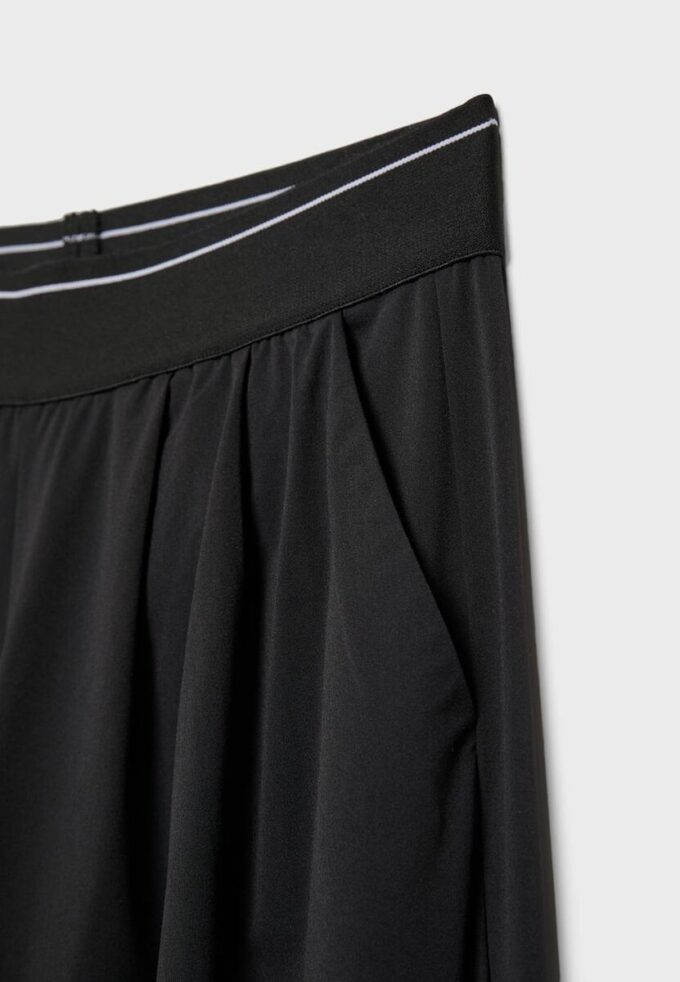 Pantalones joggers palazzo con cintura elástica de tacto suave Pantalones joggers palazzo con cintura elástica de tacto suave