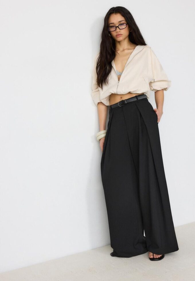 Pantalones Maxi-Dart con cinturón Pantalones Maxi-Dart con cinturón