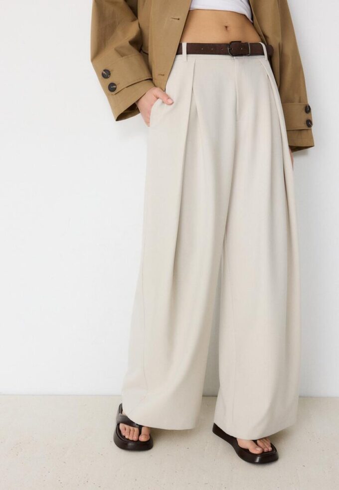 Pantalones Maxi-Dart con cinturón Pantalones Maxi-Dart con cinturón