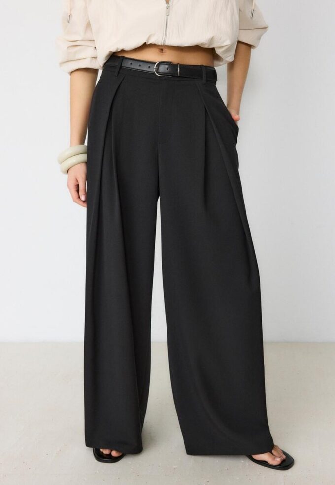 Pantalones Maxi-Dart con cinturón Pantalones Maxi-Dart con cinturón