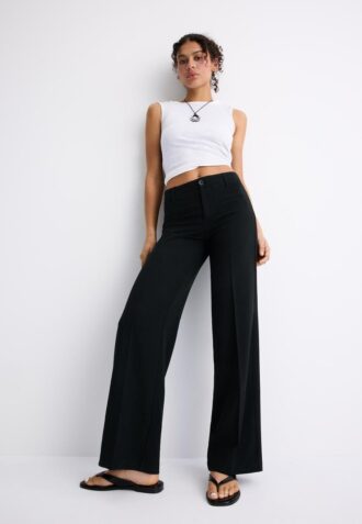 Pantalones rectos de corte ajustado