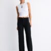 Pantalones rectos de corte ajustado Pantalones rectos de corte ajustado
