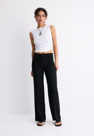 Pantalones rectos de corte ajustado