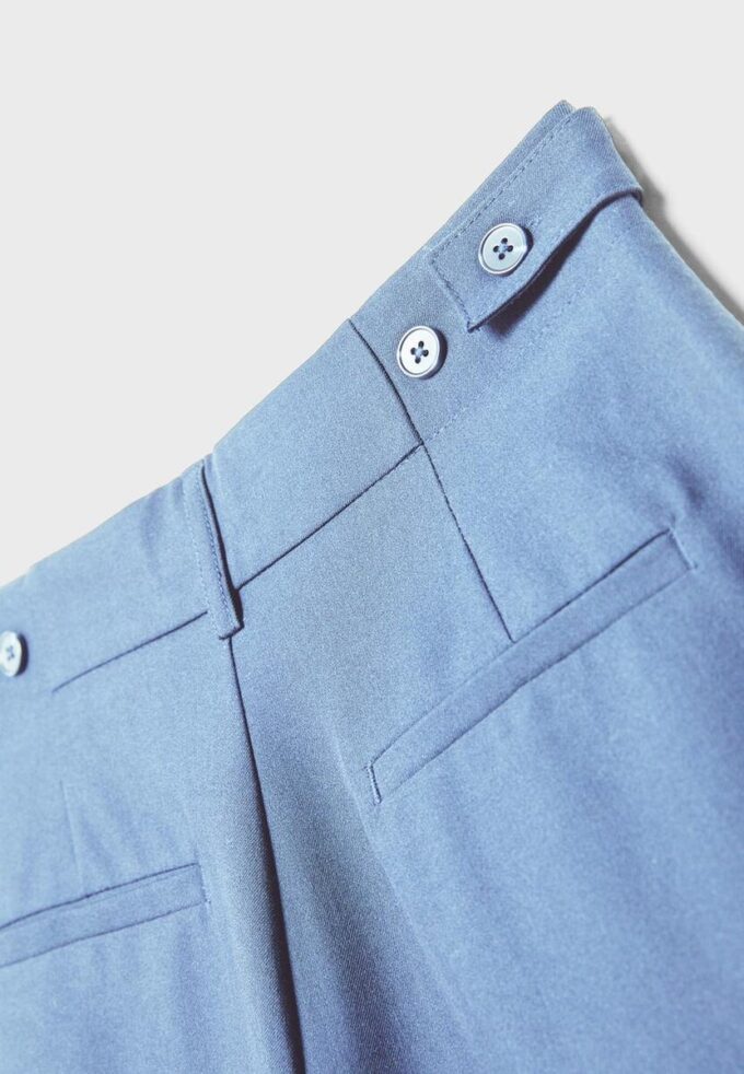 Pantalones rústicos Wide Leg con botones ajustables Pantalones rústicos Wide Leg con botones ajustables