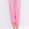 Pantalones sarouel con efecto lino Pantalones sarouel con efecto lino