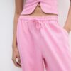 Pantalones sarouel con efecto lino Pantalones sarouel con efecto lino