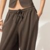 Pantalones sarouel con efecto lino Pantalones sarouel con efecto lino