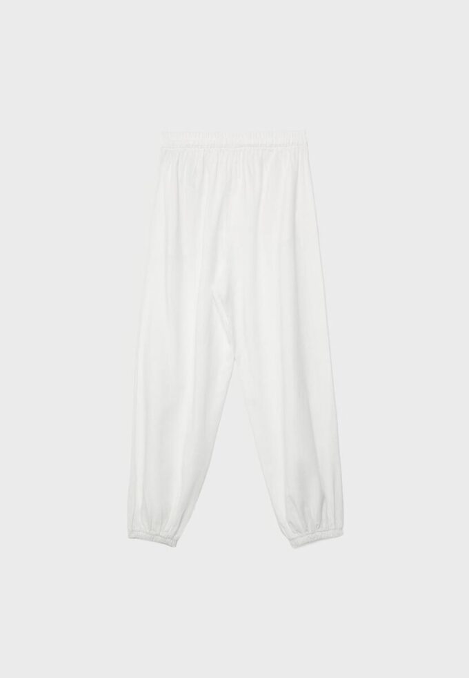 Pantalones sarouel con efecto lino Pantalones sarouel con efecto lino