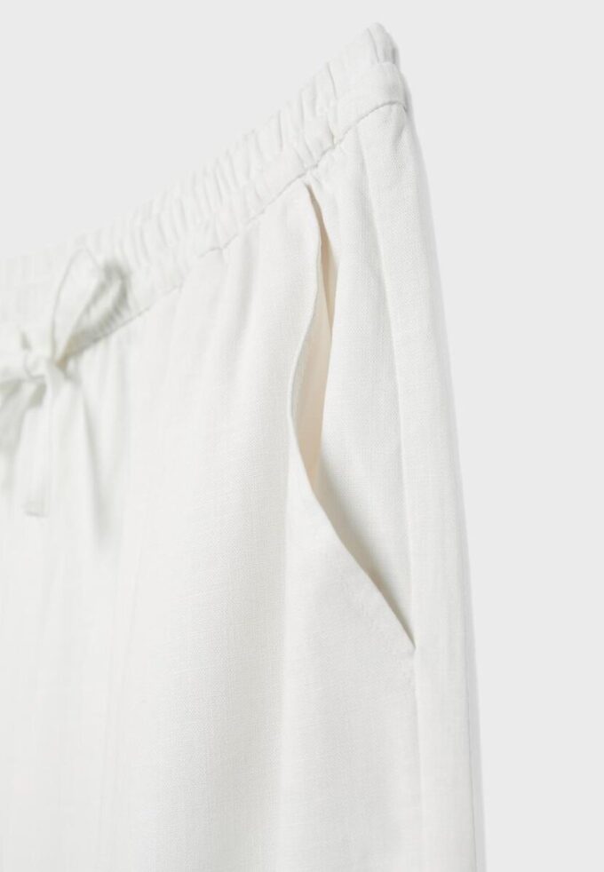 Pantalones sarouel con efecto lino Pantalones sarouel con efecto lino