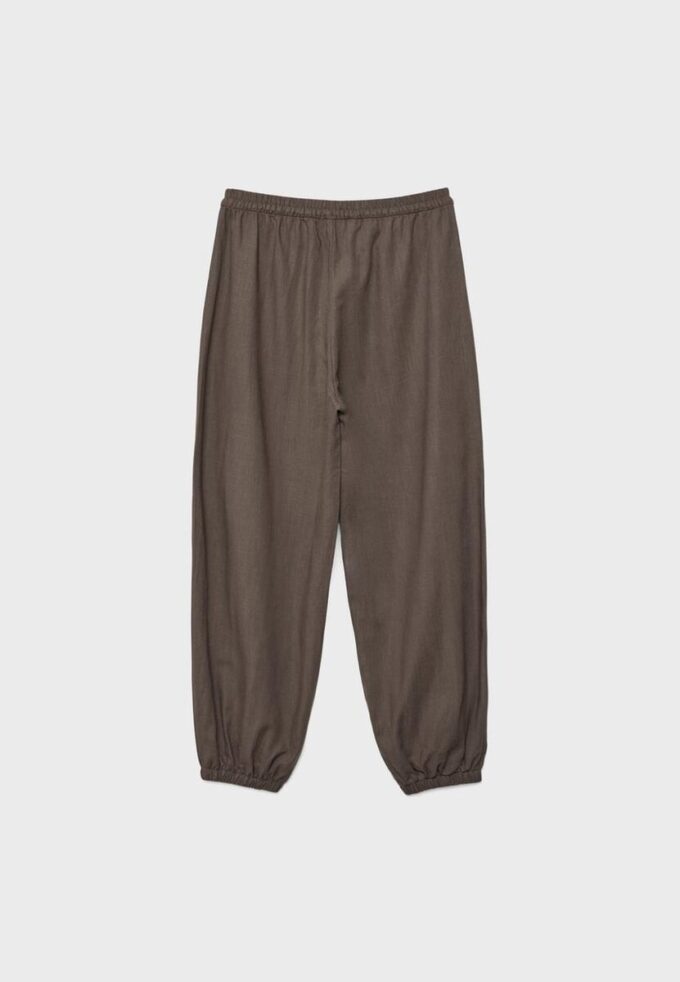 Pantalones sarouel con efecto lino Pantalones sarouel con efecto lino