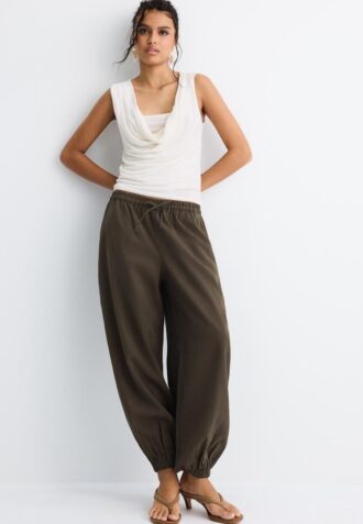 Pantalones sarouel de lyocell
