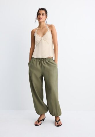 Pantalones sarouel de lyocell