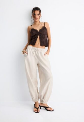 Pantalones sarouel de lyocell