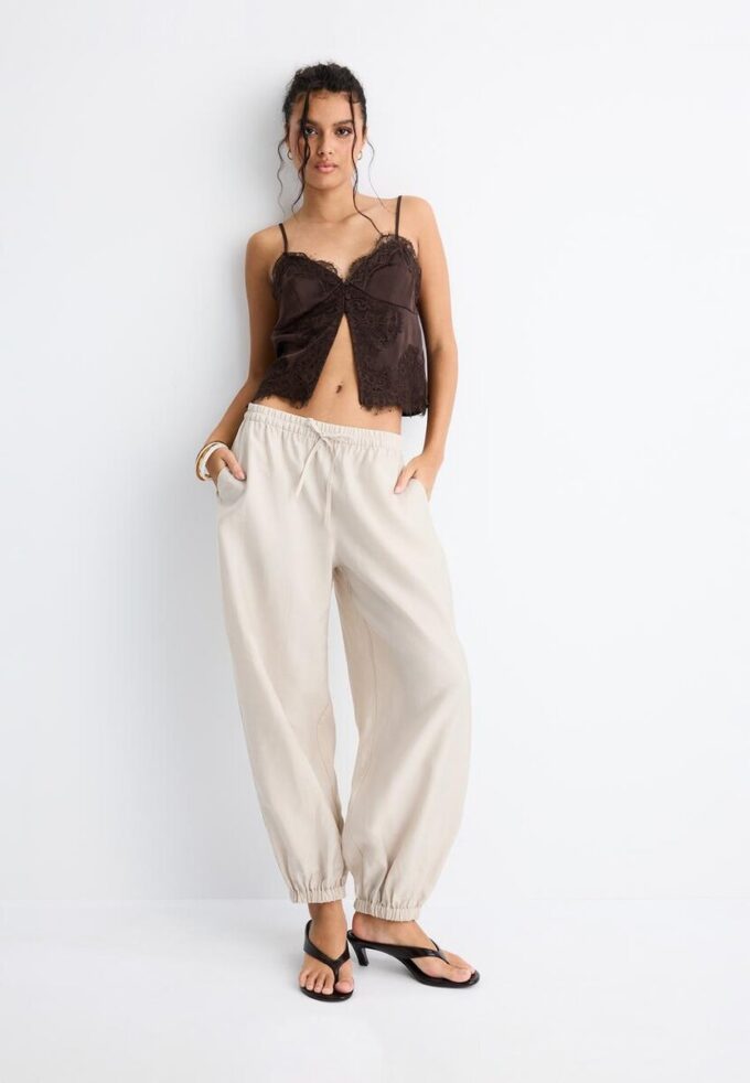 Pantalones sarouel de lyocell Pantalones sarouel de lyocell