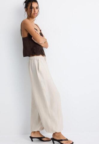 Pantalones sarouel de lyocell