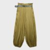 Pantalones sarouel de satén con cinturón Pantalones sarouel de satén con cinturón