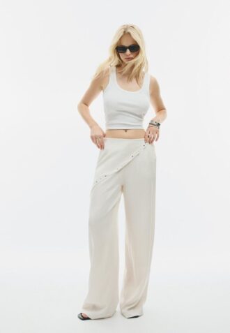 Pantalones tipo bufanda de lyocell