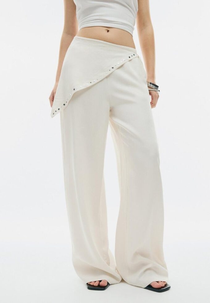 Pantalones tipo bufanda de lyocell Pantalones tipo bufanda de lyocell
