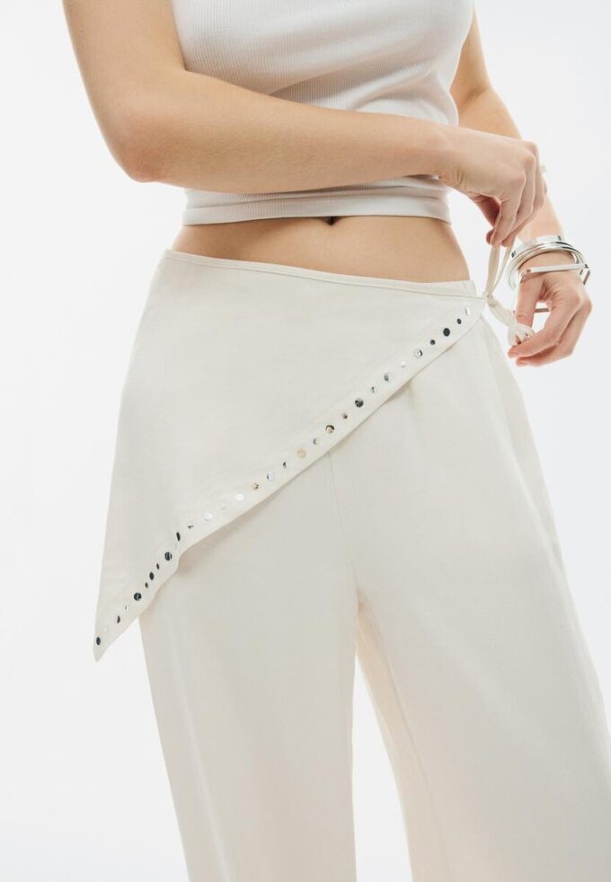 Pantalones tipo bufanda de lyocell Pantalones tipo bufanda de lyocell
