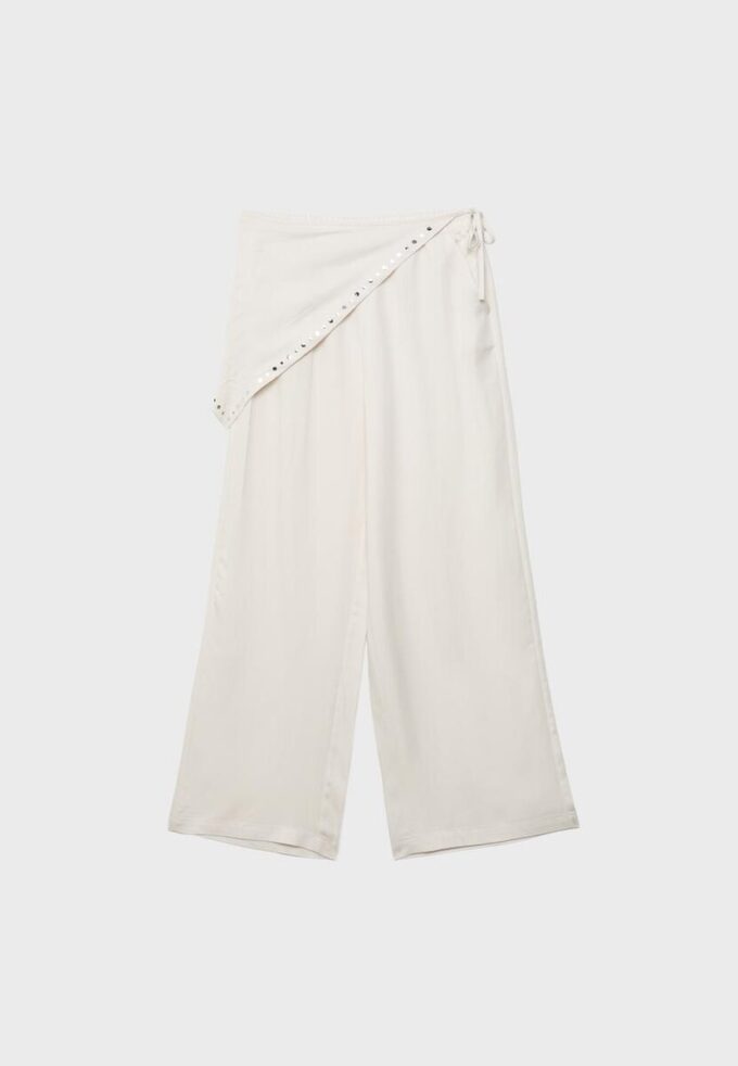 Pantalones tipo bufanda de lyocell Pantalones tipo bufanda de lyocell