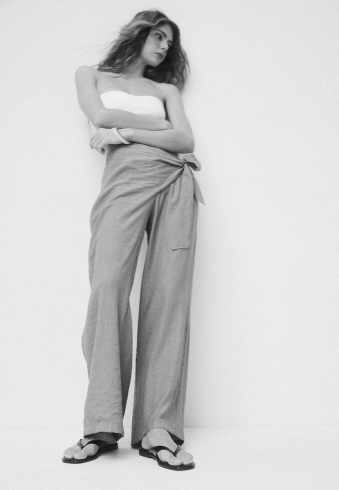 Pantalones tipo pareo fluidos Pantalones tipo pareo fluidos