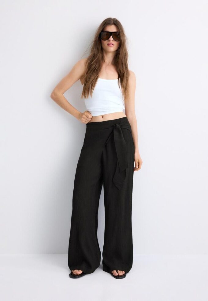 Pantalones tipo pareo fluidos Pantalones tipo pareo fluidos