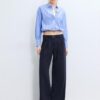 Pantalones Wide Leg con detalle de hebilla Pantalones Wide Leg con detalle de hebilla
