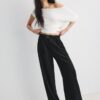 Pantalones Wide Leg con detalle de hebilla Pantalones Wide Leg con detalle de hebilla