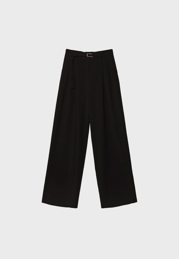 Pantalones Wide Leg con detalle de hebilla Pantalones Wide Leg con detalle de hebilla