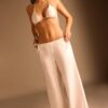Pantalones Wide Leg con efecto lino Pantalones Wide Leg con efecto lino