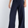 Pantalones Wide Leg con efecto lino Pantalones Wide Leg con efecto lino