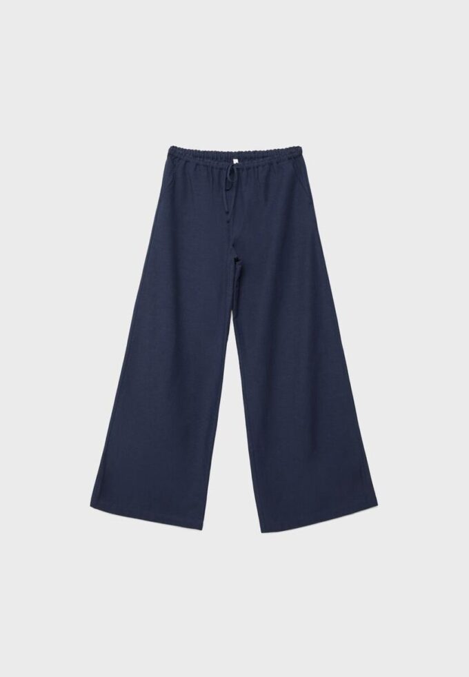 Pantalones Wide Leg con efecto lino Pantalones Wide Leg con efecto lino
