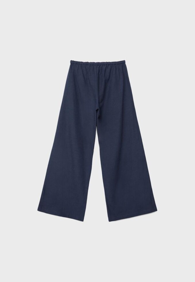 Pantalones Wide Leg con efecto lino Pantalones Wide Leg con efecto lino