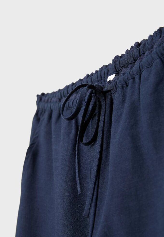 Pantalones Wide Leg con efecto lino Pantalones Wide Leg con efecto lino