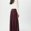 Pantalones Wide Leg de felpa con detalle de ribete Pantalones Wide Leg de felpa con detalle de ribete