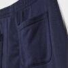 Pantalones Wide Leg de felpa con detalle de ribete Pantalones Wide Leg de felpa con detalle de ribete