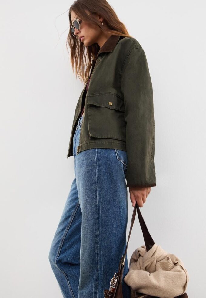 Parka corta encerada Contrast Parka corta encerada Contrast