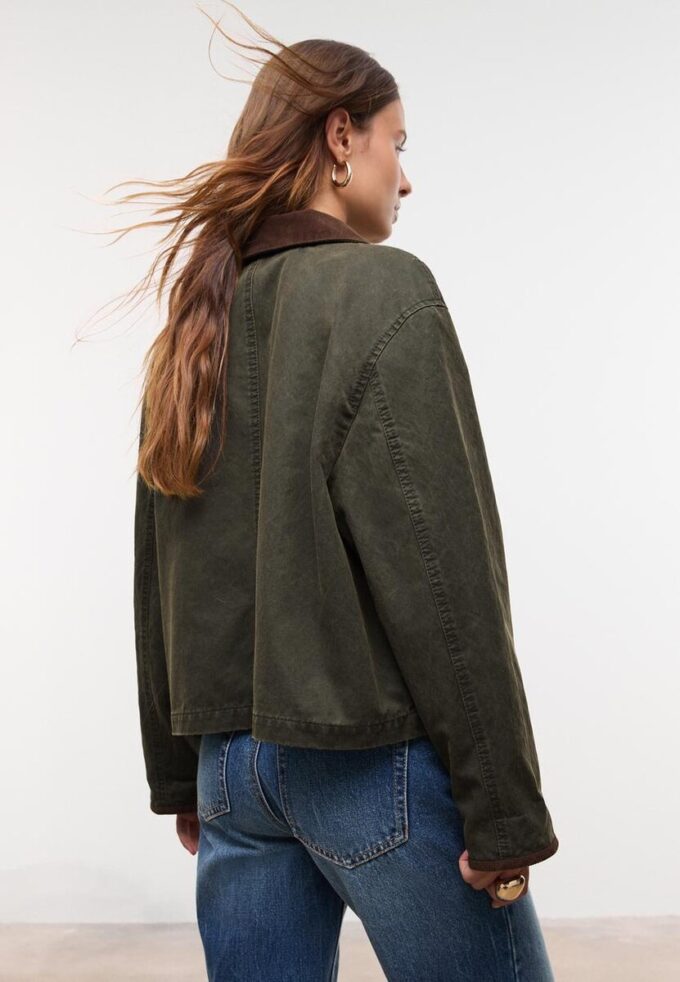 Parka corta encerada Contrast Parka corta encerada Contrast