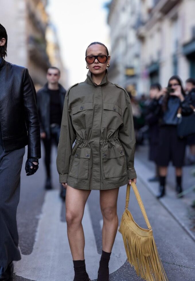 Parka de algodón con bolsillos Parka de algodón con bolsillos