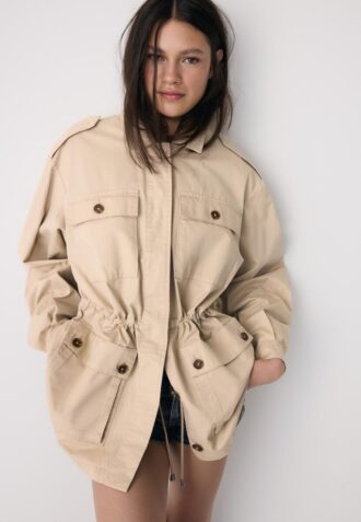 Parka de algodón con bolsillos