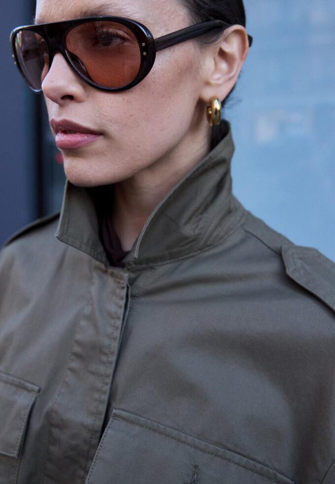 Parka de algodón con bolsillos Parka de algodón con bolsillos