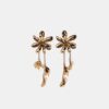 Pendientes colgantes con forma de flor