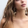 Pendientes colgantes con forma de flor