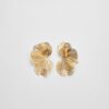 Pendientes de abanico con flores texturizadas