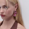 Pendientes de abanico esmaltados
